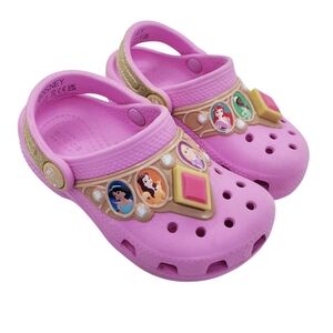 Crocs Pink Disney Princess Slip On Clogs Shoes Girls Toddler Size 8